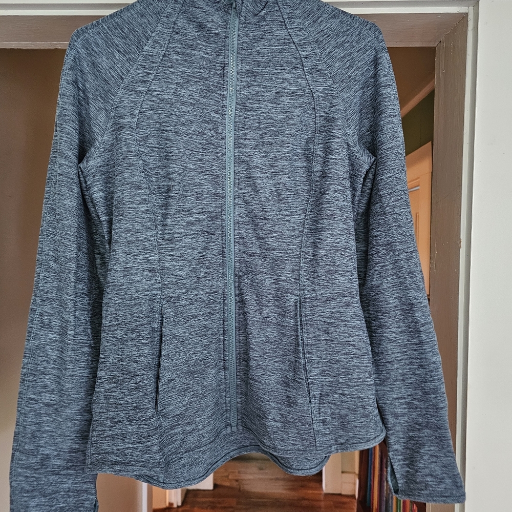 Yogalicious Lux Blue Zipup with Thumb hole Jacket L